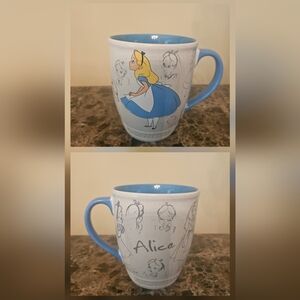 NWOT Disney Classic Alice in Wonderland Blue and White Mug